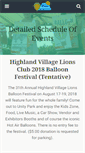Mobile Screenshot of lionsballoonfest.com